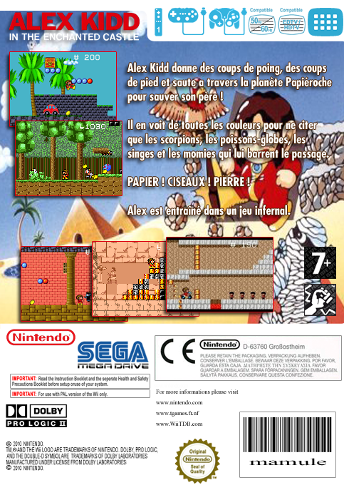 Alex Kidd In The Enchanted Castle — box-2D-back (FR)
