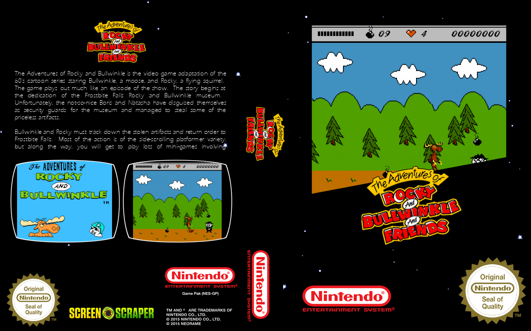 Adventures of Rocky and Bullwinkle and Friends, The — box-texture (SS)