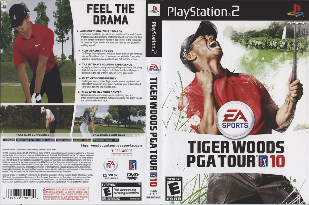 Tiger Woods Pga Tour 10 — box-texture (US)