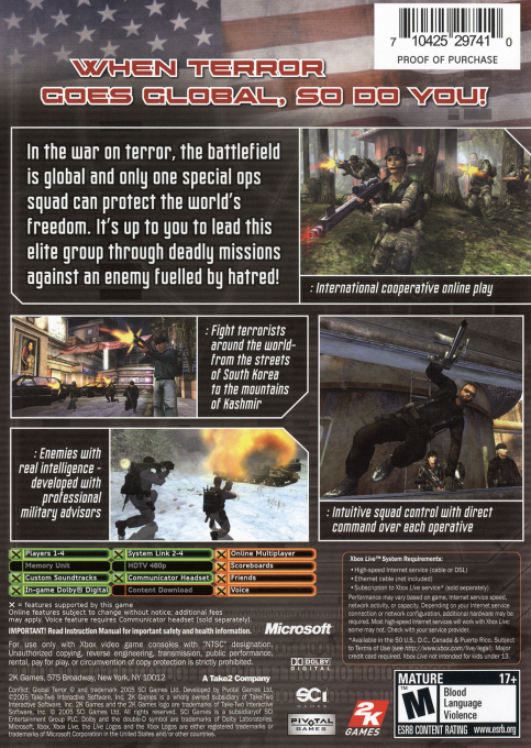 Conflict - Global Terror — box-2D-back (US)