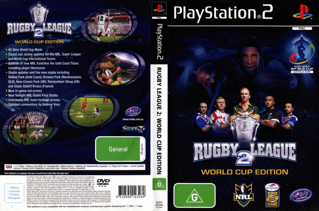 Rugby League 2 - World Cup Edition — box-texture (AU)