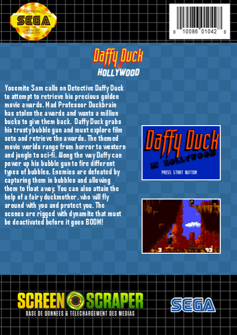 Daffy Duck In Hollywood — box-2D-back (SS)