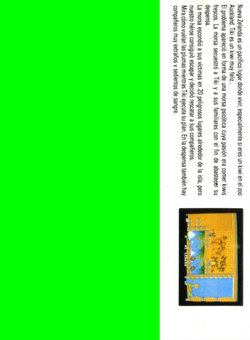 New Zealand Story, The — box-2D-back (SP)