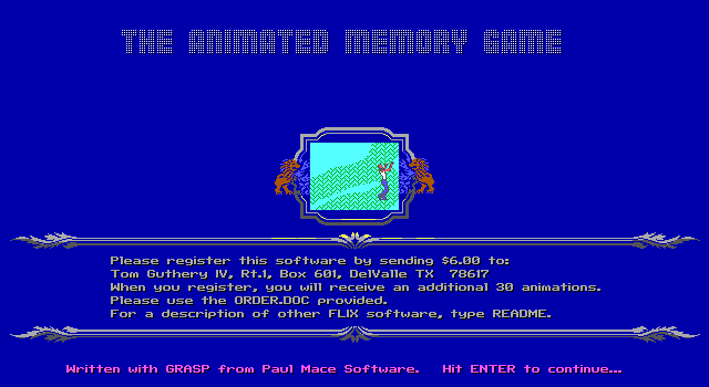 The Animated Memory Game box art