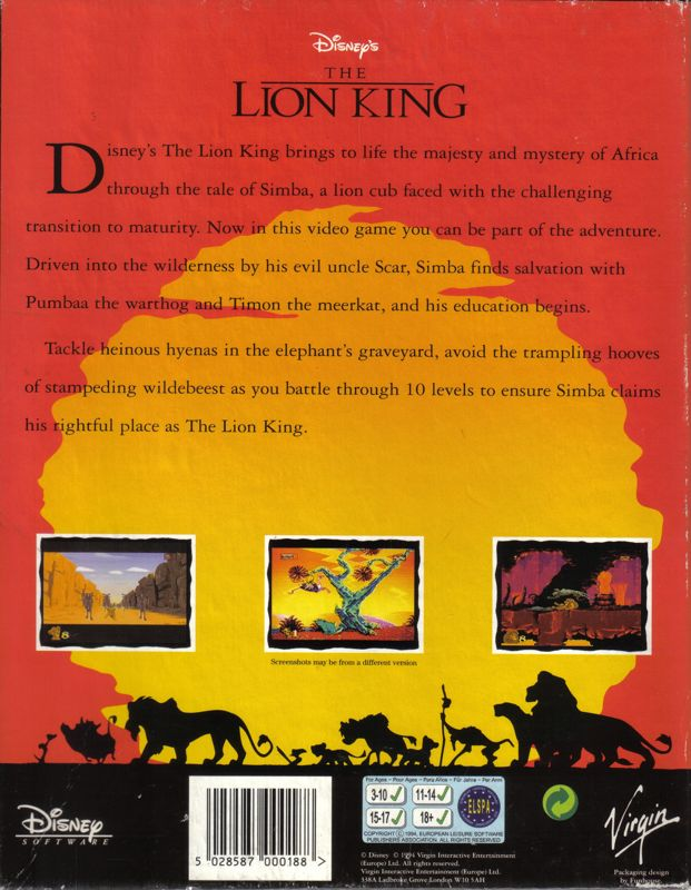 The Lion King — box-2D-back (EU)
