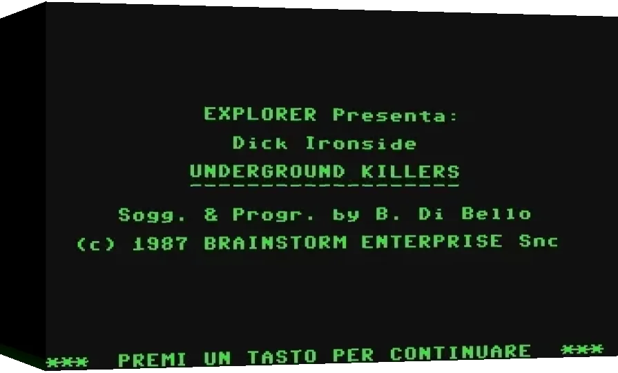 Dick Ironside : Underground Killers — box-3D (WOR)