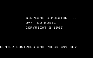Airplane Simulator — sstitle (WOR)