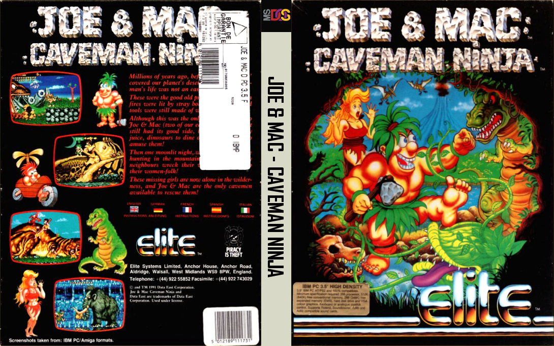 Joe And Mac - Caveman Ninja — box-texture (EU)