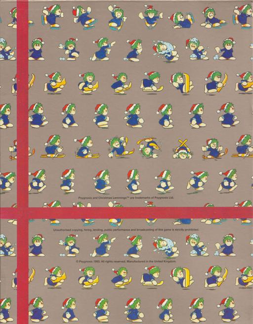 Holiday Lemmings 1993 — box-2D-back (WOR)
