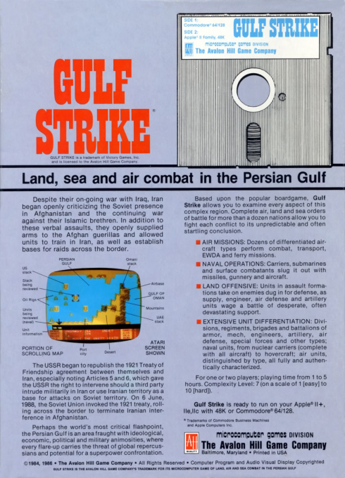 Gulf Strike — box-2D-back (US)