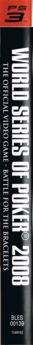 World Series of Poker 2008 - Battle for the Bracelets — box-2D-side (SP)