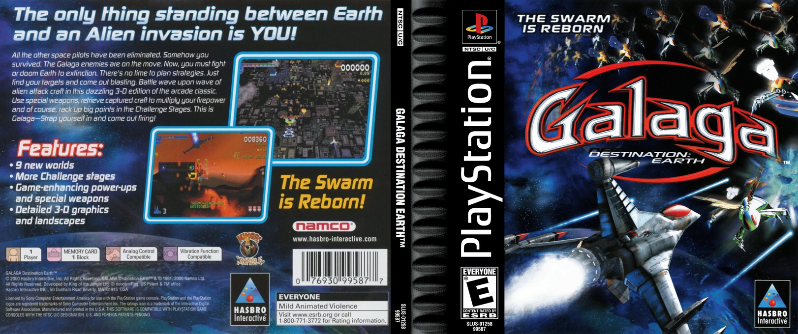Galaga - Destination Earth — box-texture (US)