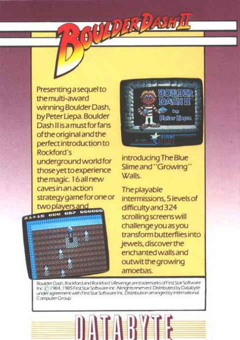 Boulder Dash 2 - Rockford's Revenge — box-2D-back (EU)