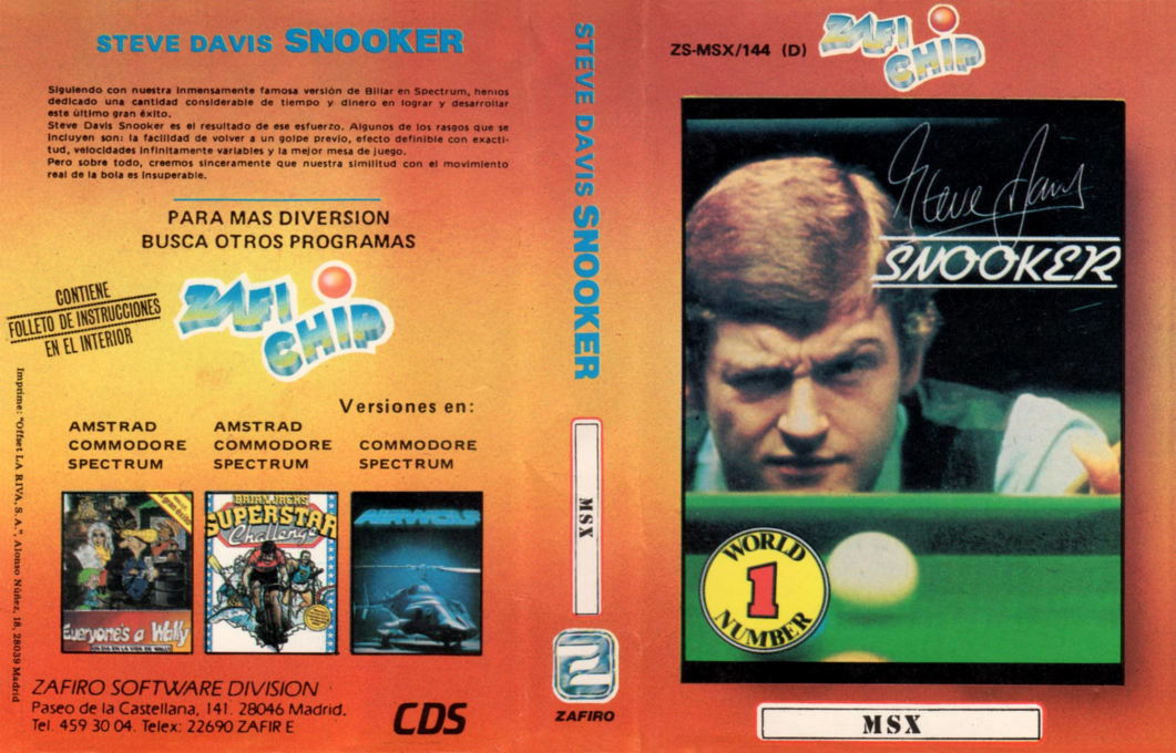 Steve Davis Snooker — box-texture (SP)