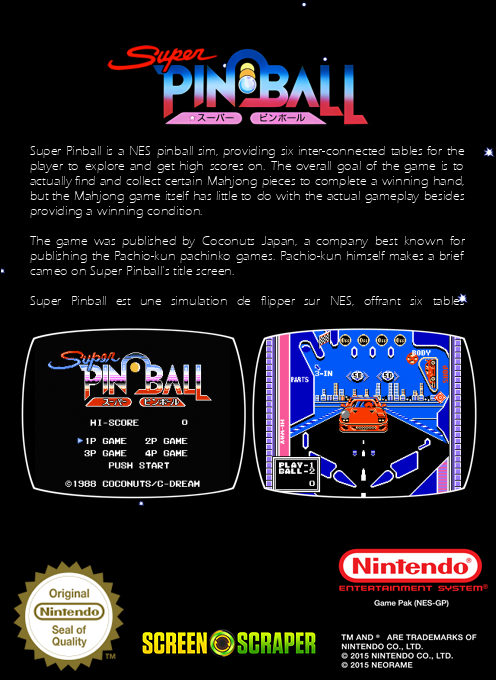 Super Pinball — box-2D-back (SS)