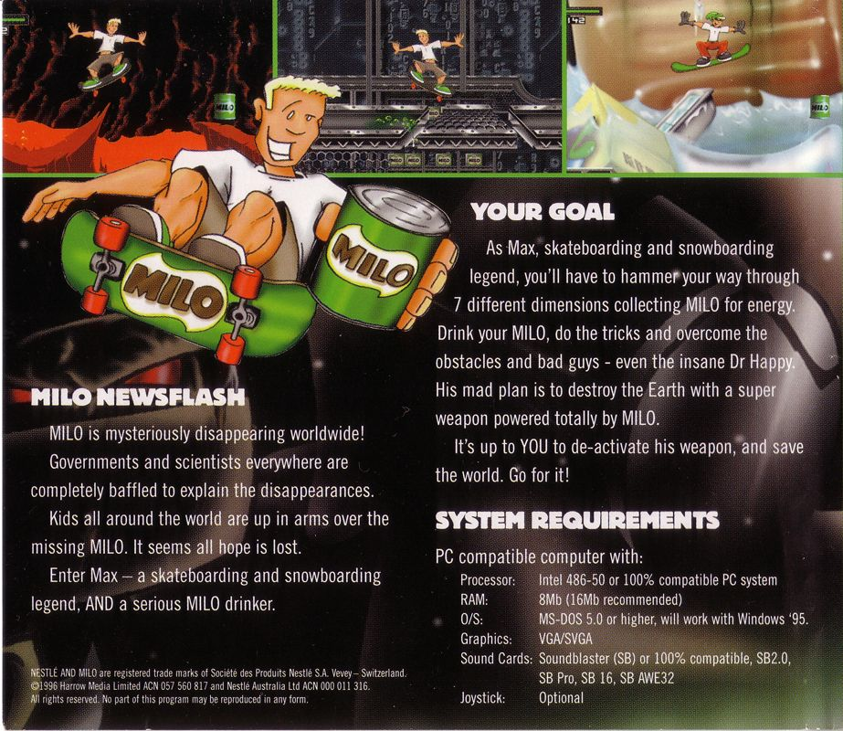 Milo The Fuel Run — box-2D-back (CUS)
