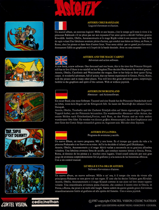 Asterix And The Magic Carpet — box-2D-back (EU)
