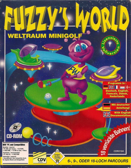Fuzzy's World Of Miniature Space Golf box art