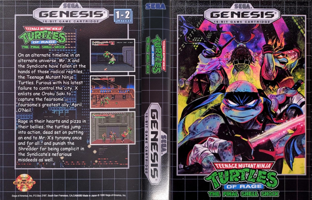 TMNT Of Rage : The Final Shell Shock — box-texture (US)