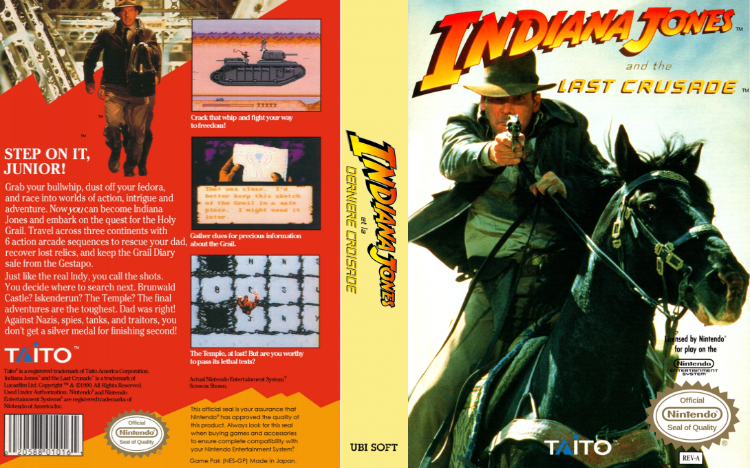 Indiana Jones and the Last Crusade - The Action Game — box-texture (US)