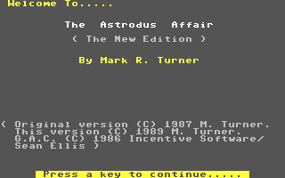 The Astrodus Affair - The New Edition — sstitle (WOR)