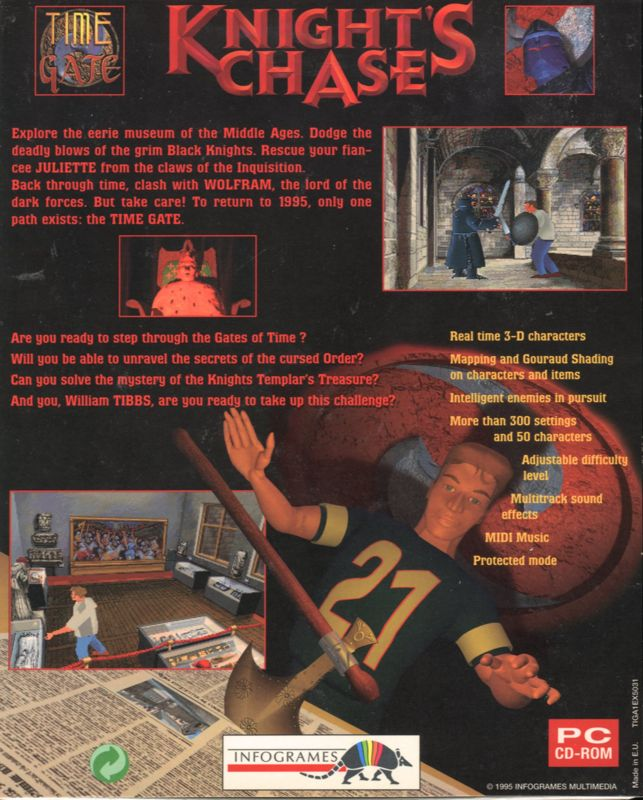 Time Gate: Knight's Chase — box-2D-back (EU)