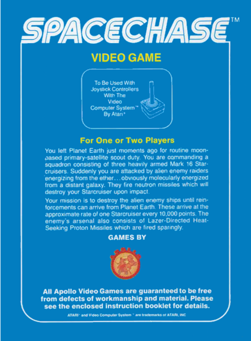 Spacechase — box-2D-back (US)