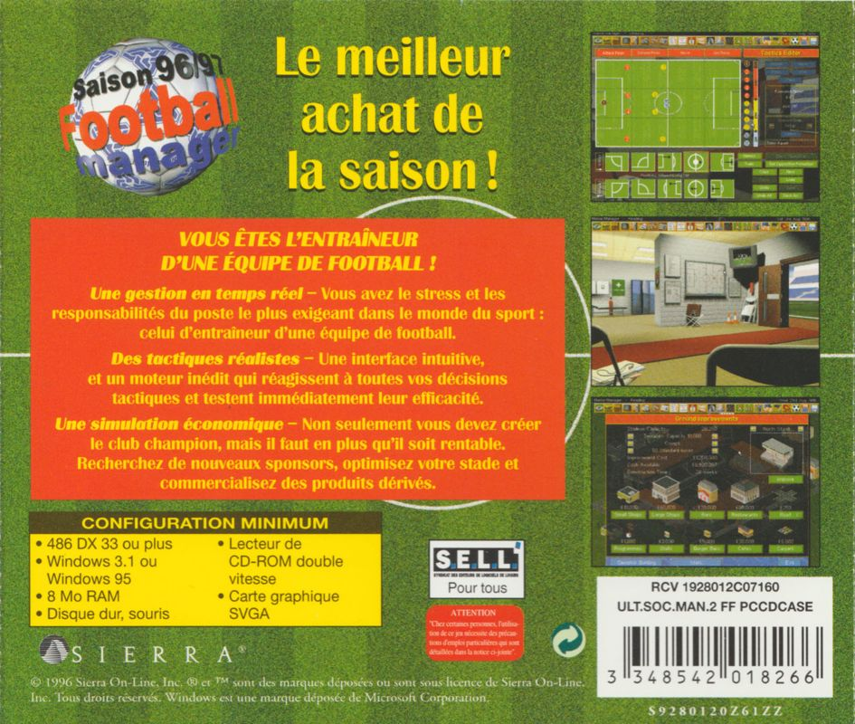 Ultimate Soccer Manager 2 — box-2D-back (CUS)