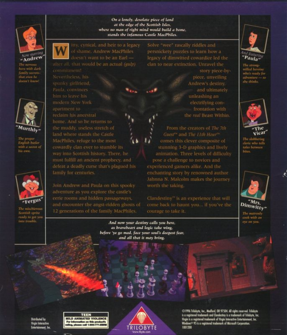 Clandestiny — box-2D-back (US)