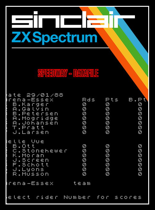 Speedway - Datafile box art