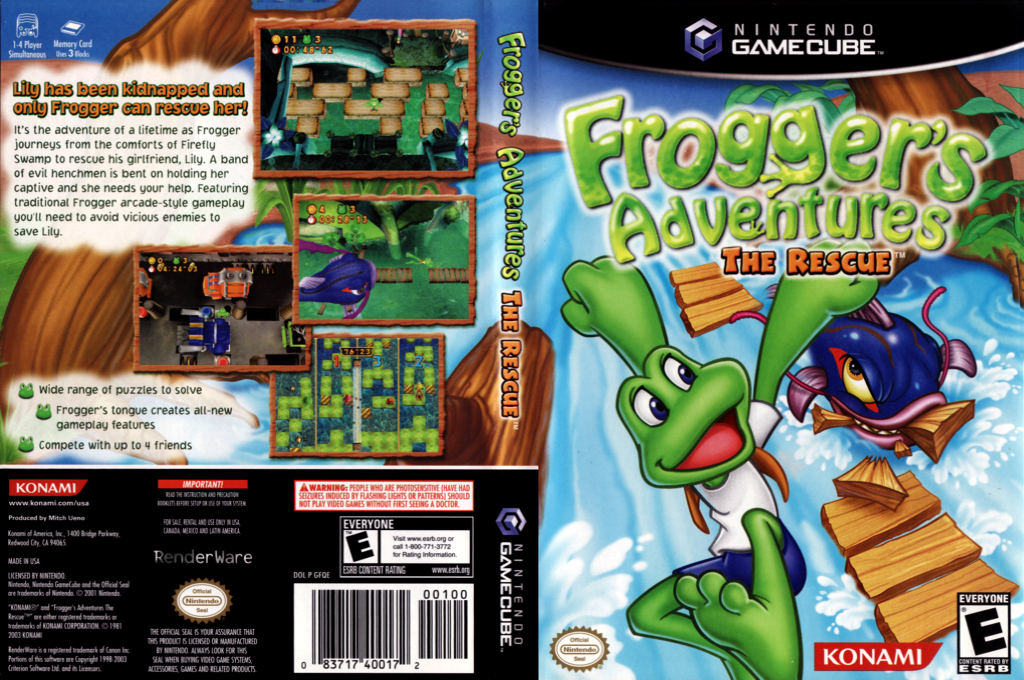 Frogger's Adventures - The Rescue — box-texture (US)