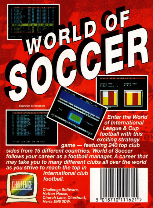 World of Soccer — box-2D-back (EU)