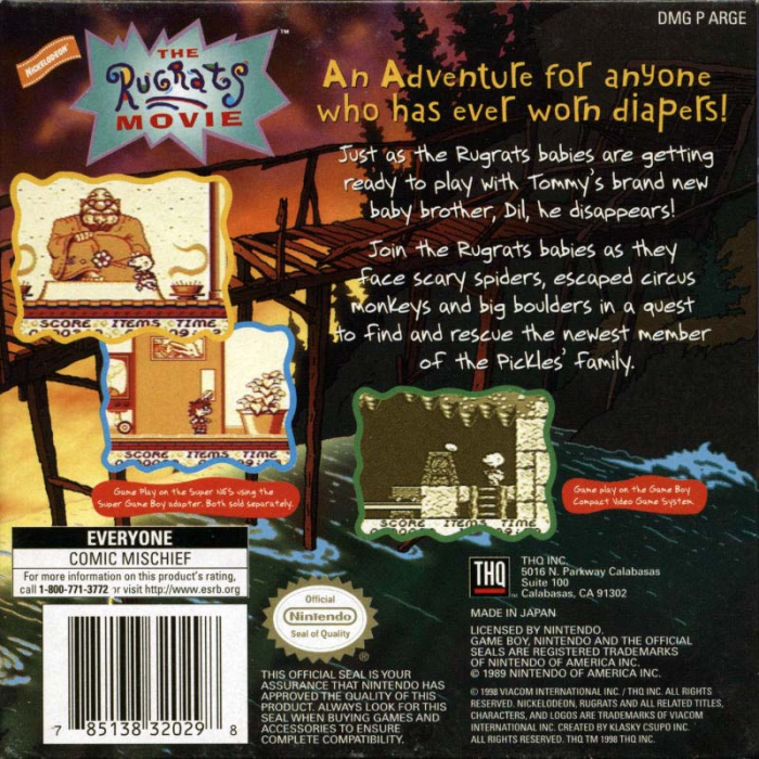 The Rugrats Movie — box-2D-back (US)