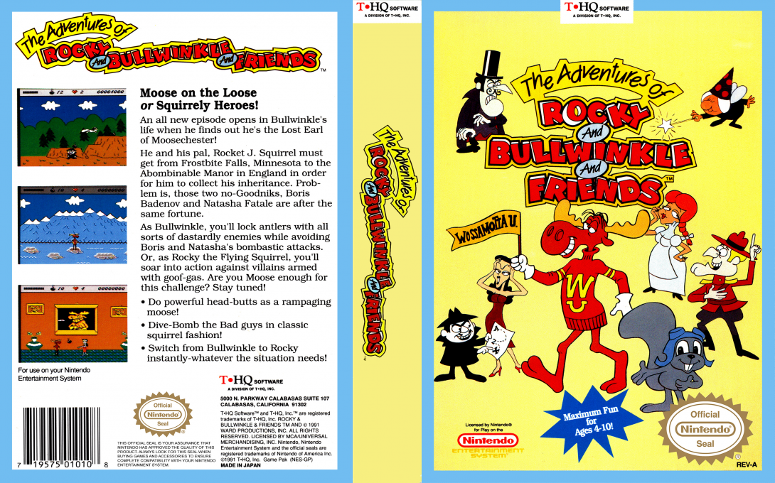 Adventures of Rocky and Bullwinkle and Friends, The — box-texture (US)