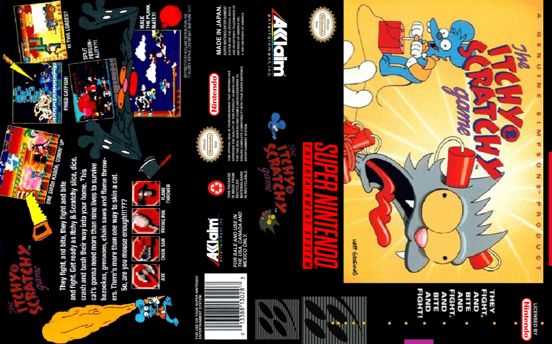 The Itchy & Scratchy Game — box-texture (US)