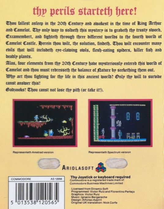 Camelot Warriors — box-2D-back (EU)