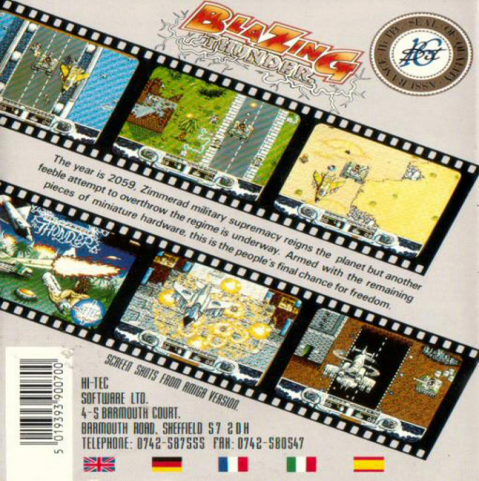 Blazing Thunder — box-2D-back (CUS)