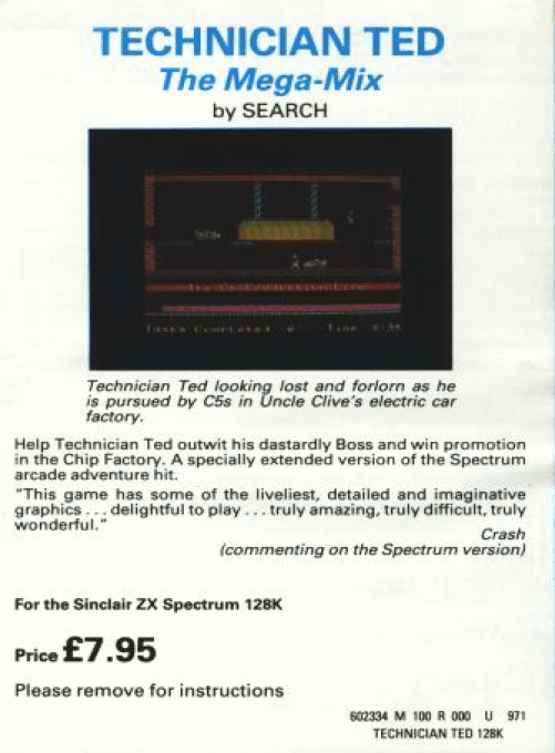 Technician Ted - The Megamix — box-2D-back (WOR)