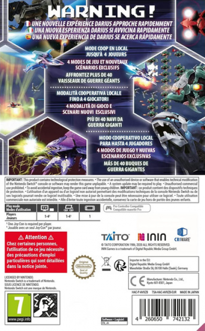 Dariusburst - Another Chronicle EX+ — box-2D-back (FR)