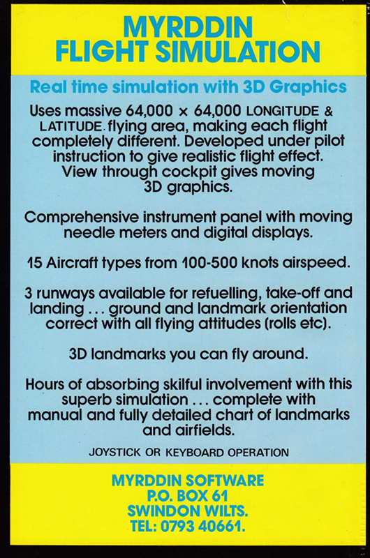 Flight Simulation — box-2D-back (EU)