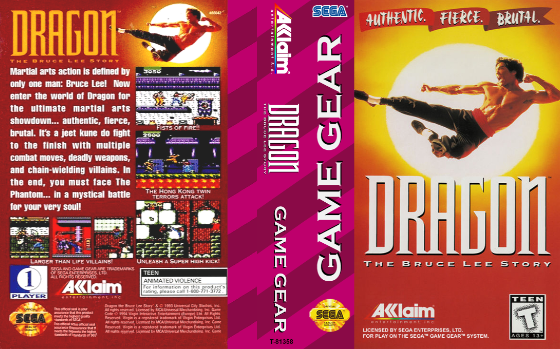 Dragon - The Bruce Lee Story — box-texture (US)