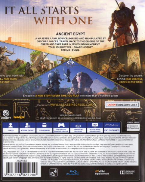 Assassin's Creed - Origins — box-2D-back (AU)