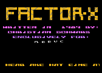 Factor-x — sstitle (WOR)