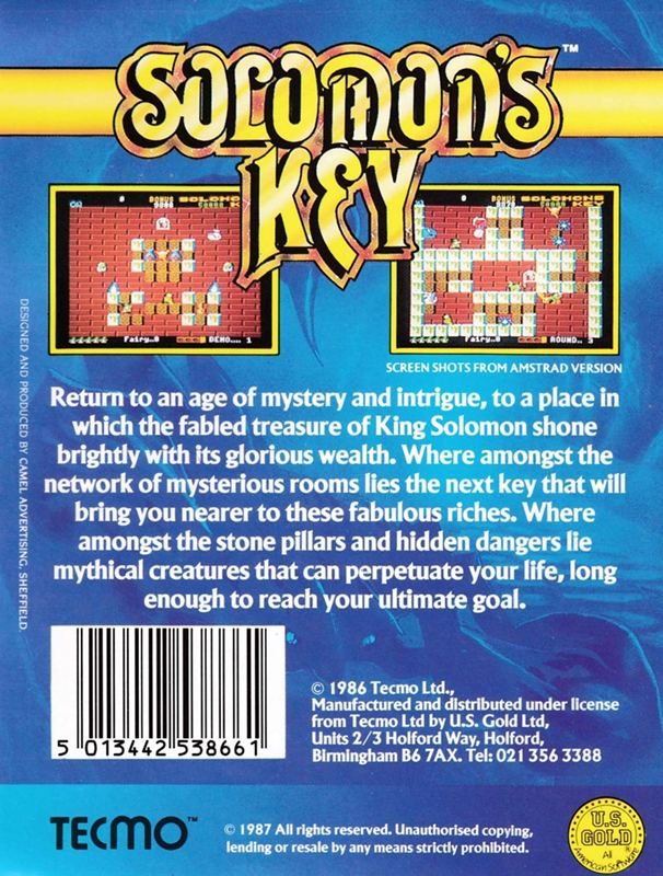 Solomon's Key — box-2D-back (EU)