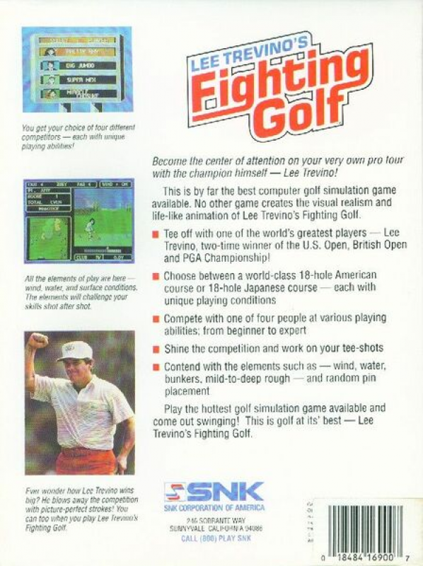 Lee Trevino's Fighting Golf — box-2D-back (US)