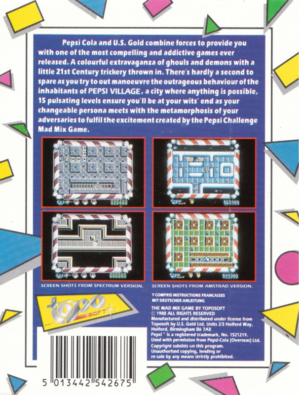 Mad Mix Game - The Pepsi Challenge — box-2D-back (EU)