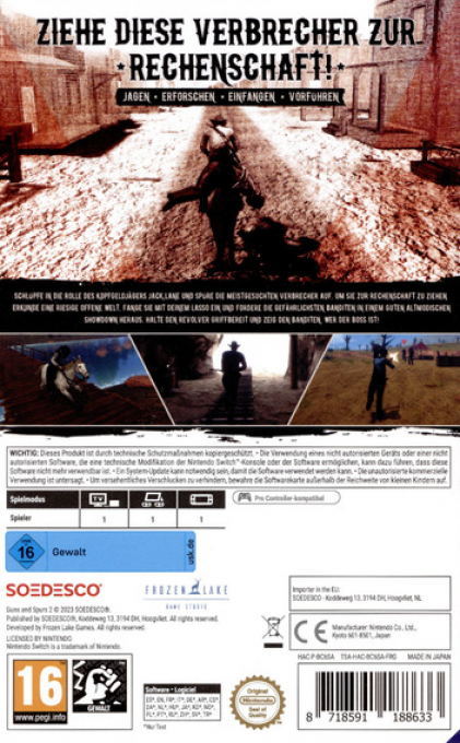 Guns and Spurs 2 — box-2D-back (DE)
