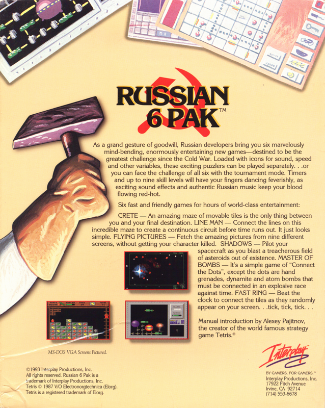 Russian 6 Pak — box-2D-back (US)