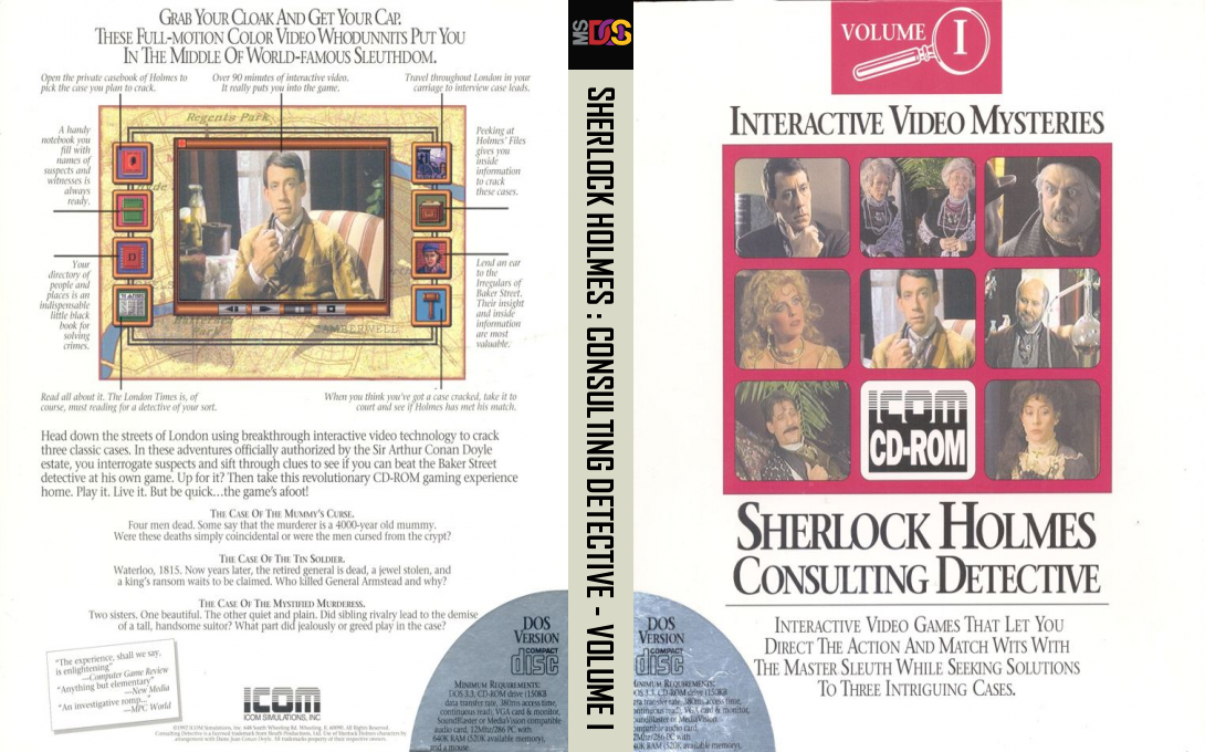 Sherlock Holmes - Consulting Detective Volume I — box-texture (US)