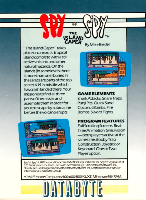 Spy vs Spy - The Island Caper — box-2D-back (US)